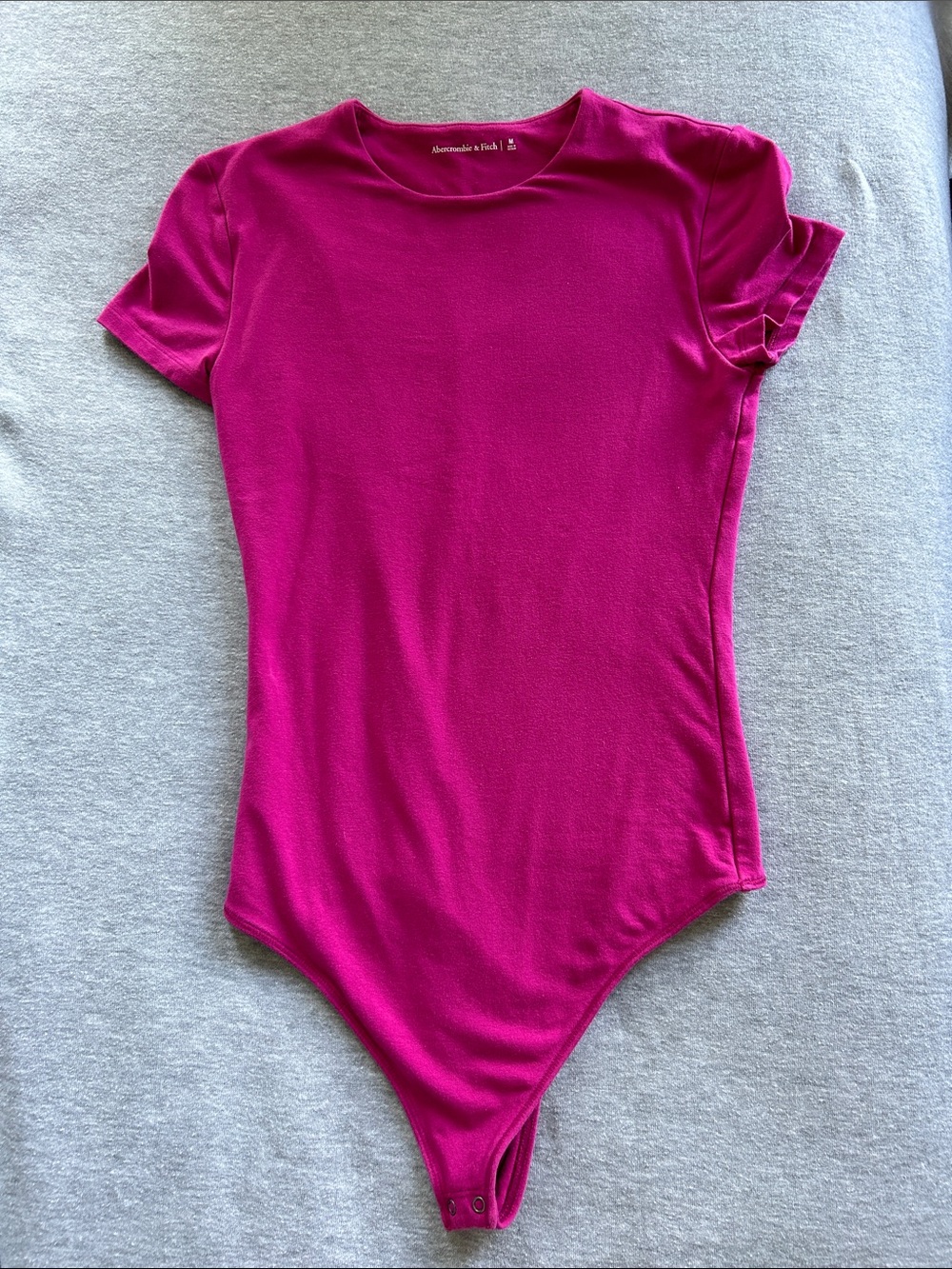 Abercrombie Short-Sleeve Cotton Seamless Fabric Crew Bodysuit
